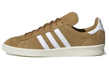 adidas originals Campus 80s 潮流休闲 防滑耐磨 低帮 板鞋 棕白 / Мужские кроссовки Campus 80s Shoes ( Коричневые )