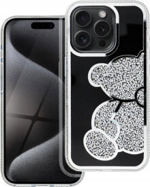 OEM Futerał TEDDY BEAR do IPHONE 16 Plus srebrny