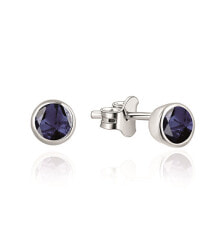 Ювелирные серьги fine silver stud earrings with sapphires SAFAGUP2716