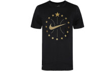 Nike 烫金Logo运动速干篮球短袖T恤 男款 黑色 / Футболка Nike LogoT Shirt 913343-010