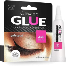 False eyelashes and glue