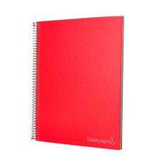 LIDERPAPEL Spiral notebook A4 micro jolly lined cover 140h 75gr frame 5 mm 5 bands 4 holes