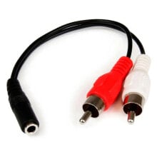 STARTECH Stereo (M) to 2x RCA (F) Cable 15 cm 3.5 mm