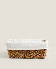 Fabric-lined basket