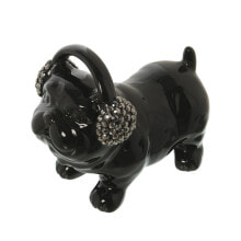 Decorative Figure Alexandra House Living Black Ceramic Dog 17,5 x 10,5 x 15,5 cm Money box