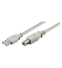 Goobay USB AB 500 LC HiSpeed 2.0 5m USB кабель USB A USB B Серый 68714