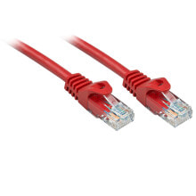 Кабели и разъемы для аудио- и видеотехники Lindy Rj45/Rj45 Cat6 0.3m сетевой кабель 0,3 m U/UTP (UTP) Красный 48180