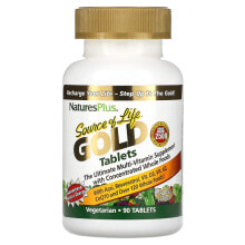 Витаминно-минеральные комплексы naturesPlus, Source of Life Gold, The Ultimate Multi-Vitamin Supplement, 90 Tablets