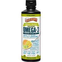 Рыбий жир и Омега 3, 6, 9 barlean&#039;s Omega-3 High Potency Fish Oil Citrus Sorbet Рыбий жир Омега-3 ЭПК/ДГК 1500 мг 454 г