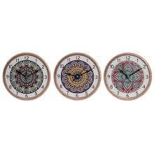Table clock Home ESPRIT Ceramic Mandala 16 x 1 x 16 cm
