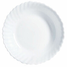 Dessert dish Luminarc Feston White Glass (Ø 18,5 cm)