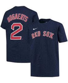 Nike big Boys Xander Bogaerts Navy Boston Red Sox Player Name and Number T-shirt
