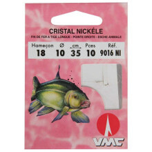 Грузила, крючки, джиг-головки для рыбалки rAGOT Cristal Nickel 9016NI Tied Hook 0.35 m 0.140 mm
