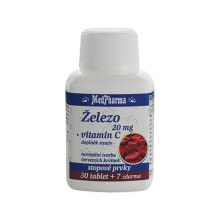 Железо MedPharma Железо 20 мг + витамин С 37 таблеток