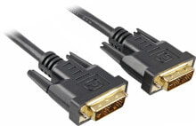 Computer connectors and adapters sharkoon DVI-D/DVI-D (18+1) 2m - 2 m - DVI-D - DVI-D - Male - Male - Black