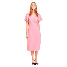 Женские спортивные платья vILA Loe Short Sleeve Wrap Midi Dress