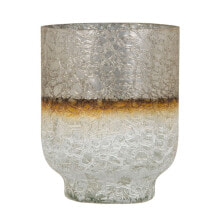 Vase Crystal Golden White 15 x 15 x 19 cm