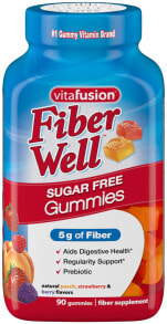 Клетчатка Vitafusion Fiber Well Комплекс с клетчаткой и пробиотиками для поддержки пищеварения 5 г  90 жевательных таблеток