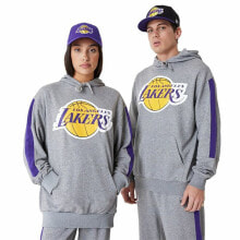 Unisex Hoodie New Era LA Lakers NBA Colour Block Grey