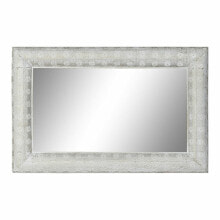 Wall mirror DKD Home Decor White Golden Metal Mirror Arab Vintage 80 x 6 x 123 cm 80 x 8 x 123 cm