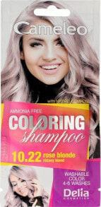 Delia Cameleo Coloring Shampoo 10.22  Оттеночный шампунь, укрепляющий цвет окрашенных волос оттенок 10.22 Розовый блонд 40 мл