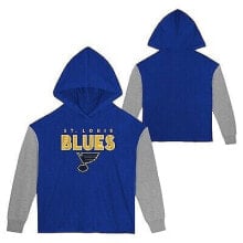 NHL St. Louis Blues Girls' Long Sleeve Poly Fleece Hooded Sweatshirt - XL