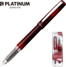Platinum Pióro wieczne Platinum Prefounte Crimson Red, F, w plastikowym opakowaniu, na blistrze, bordowe