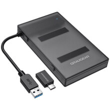 Купить компьютерные кабели и коннекторы GrauGear: Graugear Adapter für 2,5" SSD / HDD mit Schutzbox, USB-A mit USB-C-Adapter