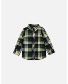 Deux par Deux toddler Boys Polar Fleece Shirt Plaid Green - Toddler|Child