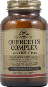 Антиоксиданты solgar Quercetin Complex with Ester C Plus Комплекс кверцетина с витамином С 50 растительных капсулы