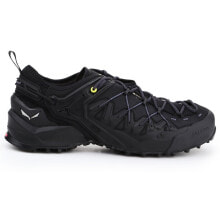 Мужская спортивная обувь для треккинга Мужские кроссовки спортивные треккинговые черные  текстильные низкие демисезонные Salewa MS Wildfire Edge Gtx