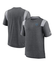 Nike men's Heather Charcoal Indianapolis Colts Sideline Tonal Logo Performance Player T-shirt