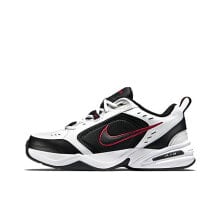 Nike Air Monarch 4 white black-varsity red 轻质 编织 增高 低帮 生活休闲鞋 男女同款 黑白