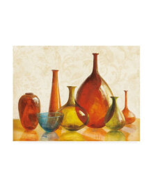 Trademark Global danhui Nai Colorful Glass Vessels on Ivory Canvas Art - 36.5