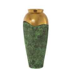 Vase Alexandra House Living Green Golden Ceramic 25 x 25 x 59 cm