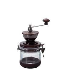 Бытовая техника для приготовления кофе hario CMHN-4 кофемолка Кофейная мельница Черный, Прозрачный, Дерево