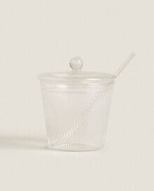 Borosilicate glass sugar bowl