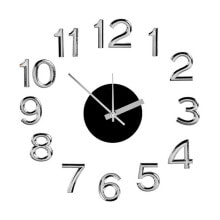 Настенное часы Наклейка Белый Серебристый ABS EVA Ø 35 cm (6 штук)