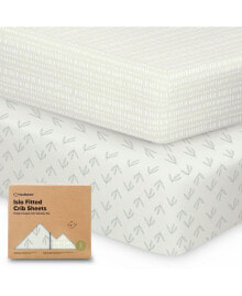 KeaBabies 2pk Fitted Crib Sheets for Boys, Girls, Organic Baby Crib Sheet, Standard Nursery Crib Sheet Cover