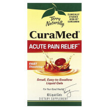Растительные экстракты и настойки Terry Naturally, CuraMed, средство для снятия боли, 60 жидких гелей