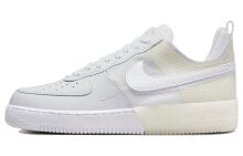 Nike Air Force 1 Low React 板鞋 男女同款 米白色 / Кроссовки Nike Air Force 1 Low React DM0573-100