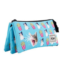 OH MY POP Triple Hs Angry Cat Pencil Case