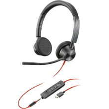 Headphones with Microphone Poly Blackwire 3325 Black