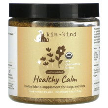 Кин+Кинд, Healthy Calm, травяная добавка для собак и кошек, с ромашкой и чабрецом, 113,4 г (4 унции)