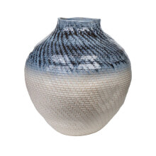 Vase Romimex Blue Beige Porcelain 36 x 39 x 37 cm