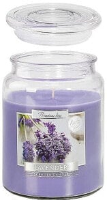 Premium-Duftkerze im Glas Lavendel - Bispol Premium Line Aura Scented Candle Lavender