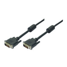 Кабели и разъемы для аудио- и видеотехники кабель DVI LogiLink 3 m Чёрный