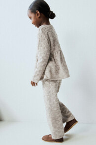 Textured weave trousers with cord