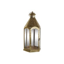 Candleholder Home ESPRIT Golden Metal Crystal 23 x 23 x 48 cm