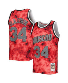 Mitchell & Ness men's Hakeem Olajuwon Red Houston Rockets 1993-94 Galaxy Swingman Jersey